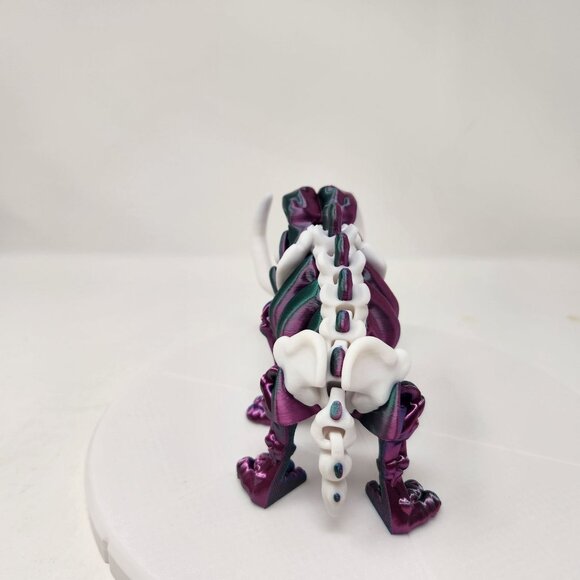 3D Printed Flexi Factory Articulated Mammoth Dinosaur Skeleton 7" x 4" - Picture 4 of 7